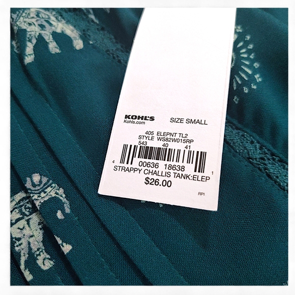 Sonoma Strappy Challis Tank Top Womens Size Small - Picture 3 of 6